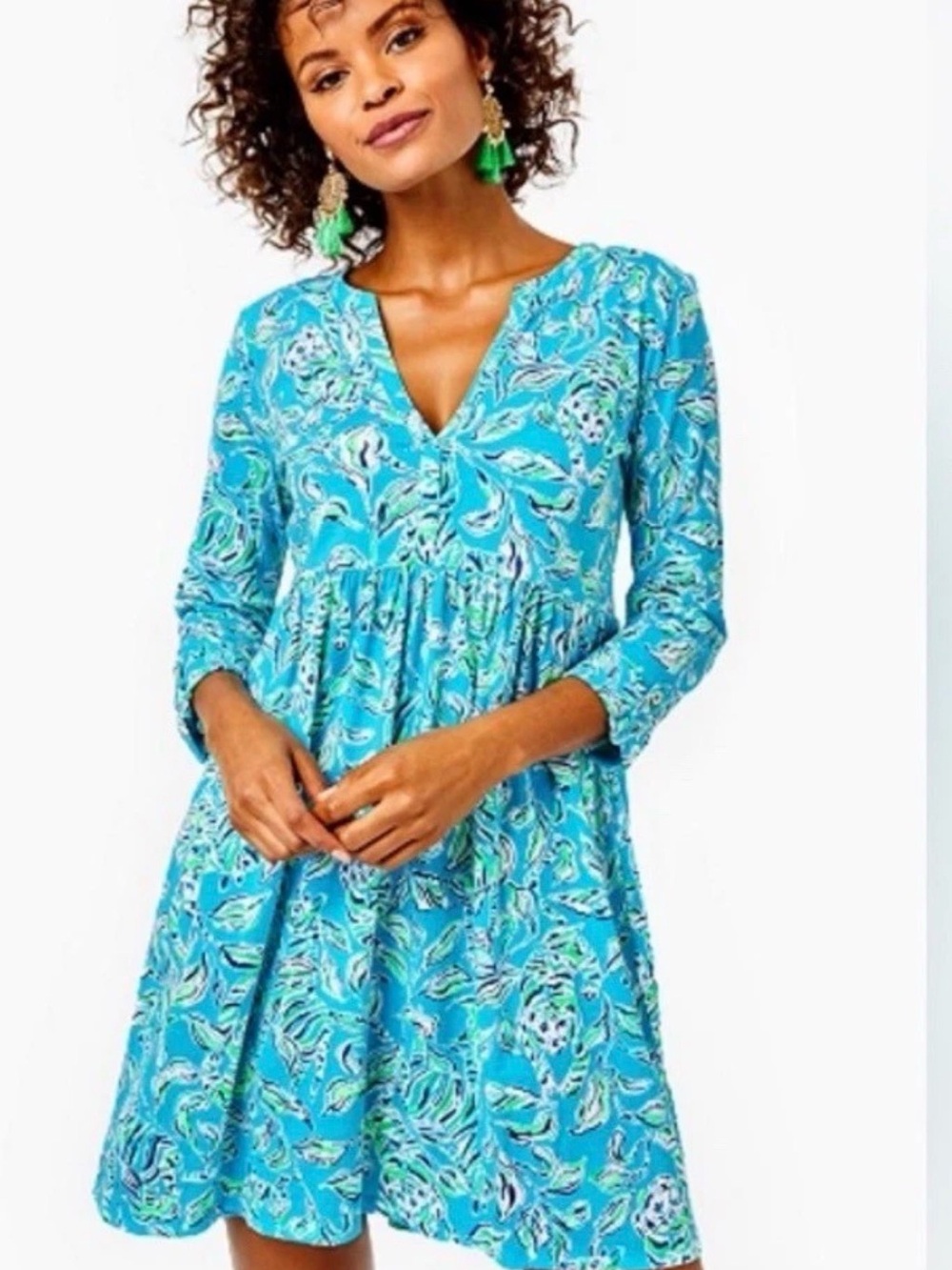 Lilly Pulitzer Loran Swing Dress in Turquoise Oasis